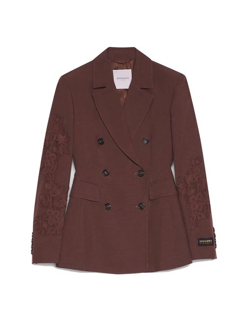 Double-breasted jacket with embroidery ERMANNO FIRENZE | D48EI011E32MFB2400725